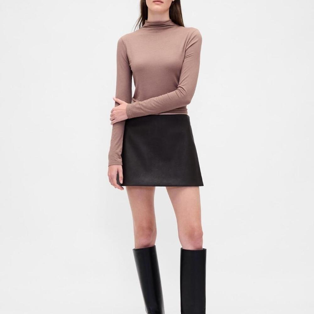 Gap dark brown faux leather